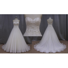 A linha de vestidos de noiva brancos feitos na China